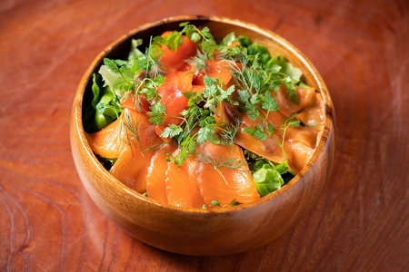 《スモークサーモン3種セット》計240g (紅鮭･トラウト･アトラン 各80g)【Kaori-薫】 [1152]