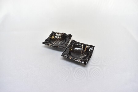萩焼 銀彩ブラック宴の器揃い