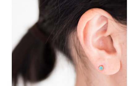 ピアス 丸 ターコイズ K18 七宝 | ピアス アクセサリー Kenichi Kondo