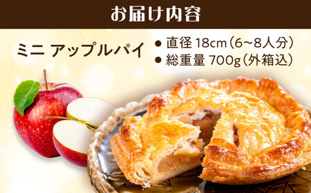 【到着日指定必須】ミニ アップルパイ 直径18cm 1ホール りんご パイ 洋菓子 スイーツ 大村市 大又農園野の実 [ACZO002]
