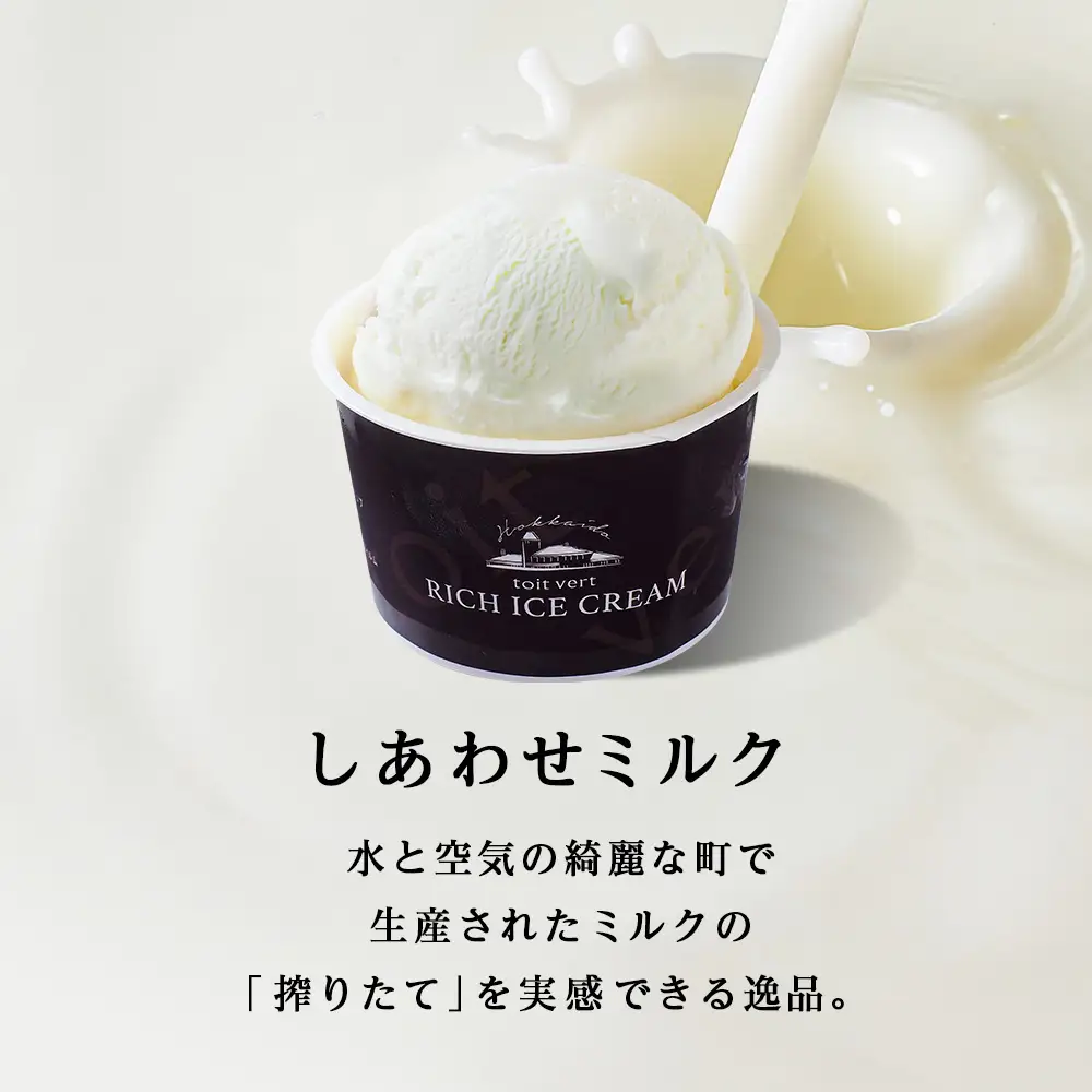 リッチアイスクリーム しあわせミルク 15個セット（100ml）