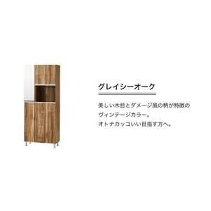 【開梱設置】シューズボックス 【リアル 75 HI】 グレイシーオーク_開梱設置 シューズボックス リアル 75 HI 大川家具 グレイシーオーク 靴箱 靴 収納 鏡 可動棚 お洒落 国内製造 福岡県 久留米市 送料無料 〔Qd061-05〕