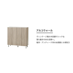 シューズボックス 【リアル 100 LO】 アルコウォール_シューズボックス リアル 100 LO 大川家具 アルコウォール 靴箱 靴 収納 可動棚 お洒落 国内製造 お取り寄せ 福岡県 久留米市 送料無料 〔Qd063-06〕