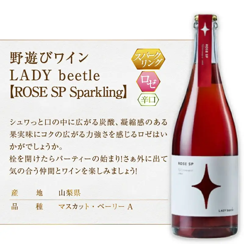 ワイン フジクレール 野遊びワインシリーズ LADY beetle 5本セット（MG）H-665