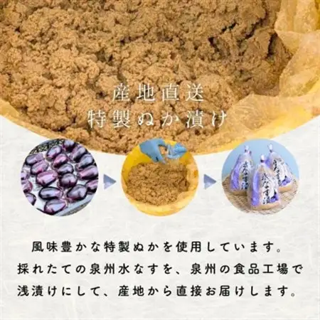 水なす 浅漬け 泉州特産 ぬか漬け 8個入り【配送不可地域：離島】【1638748】