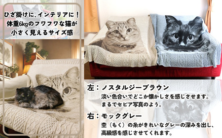 Y331 ペットオーダーメイドニット ノスタルジックニットラグ  100cm×100cm