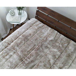 敷きパッド セミダブル 120×205 ベージュ 備長炭混わた入り フェイクファー 敷パッド ベッド パッド ベッドパッド ベッドパット シーツ 日本製 寝具 大阪府 岸和田市