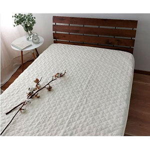 敷きパッド シングル 100×205 艶やか シルク コットン ガーゼ 敷パッド ベッド パット パッド マット ベッドパッド シーツ 日本製 寝具 大阪府 岸和田市
