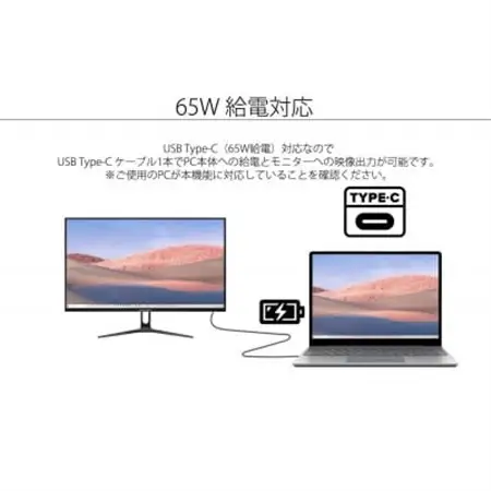 液晶モニター 27型ワイド WQHD(2560×1440) USB-C給電リファビッシュ品_液晶モニター WQHD 27型 USB-C リファビッシュ_【1622912】