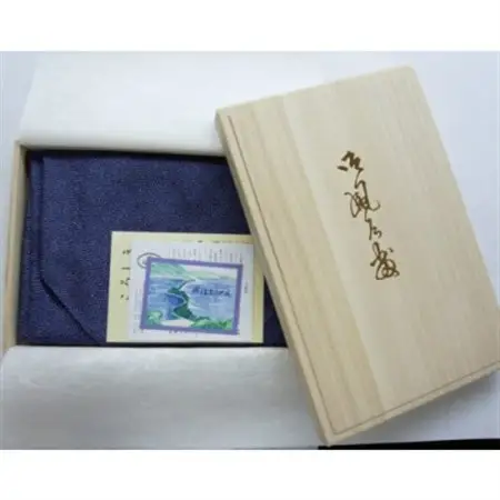 友禅風呂敷 鮫小紋(紺青/灰) 1枚_装飾品・工芸品  鞄・バッグ かばん カバン_【1082350】
