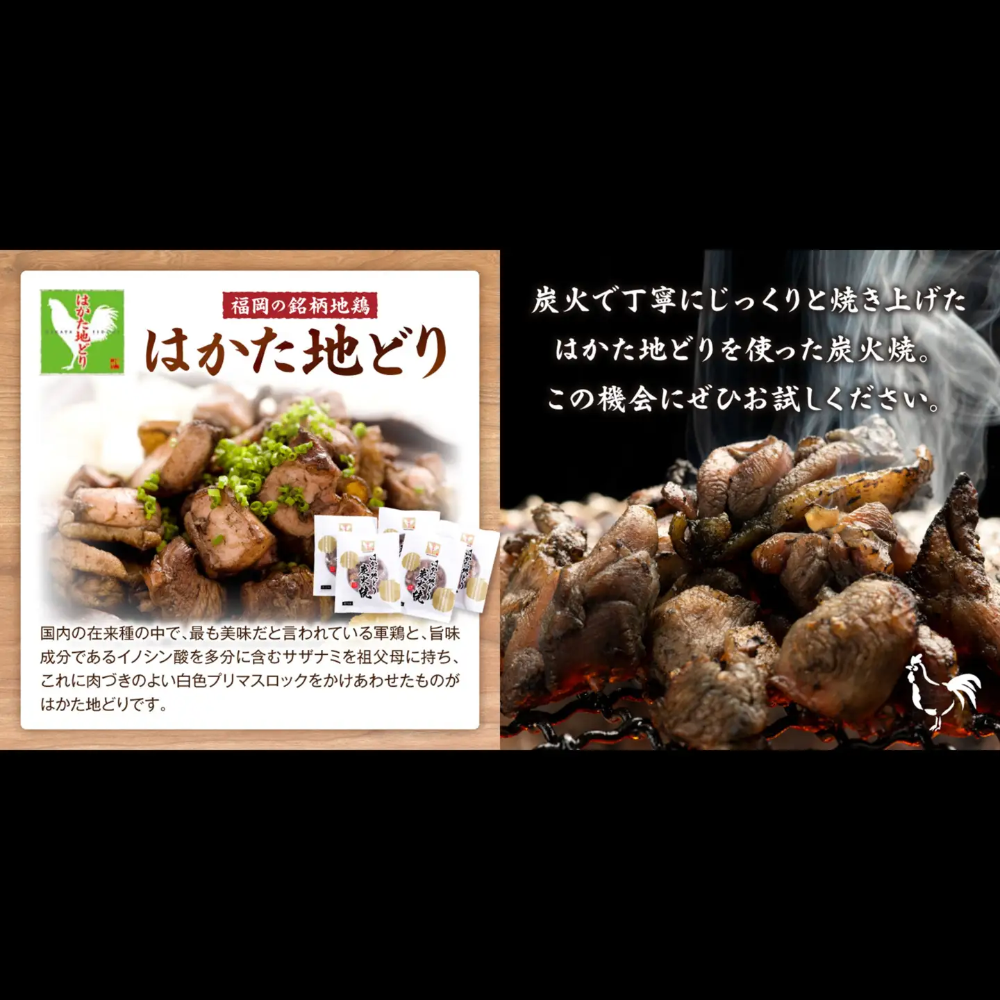 はかた地どり炭火焼きセット500g【A4-043】