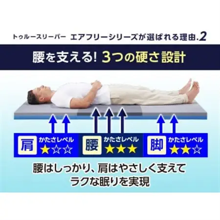 トゥルースリーパー　エアフリー　三つ折りタイプ(シングル)【1593347】