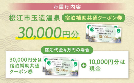 宿泊券 共通クーポン券 玉造温泉 30000円分 [ALHN002] ホテル チケット 観光 宿泊