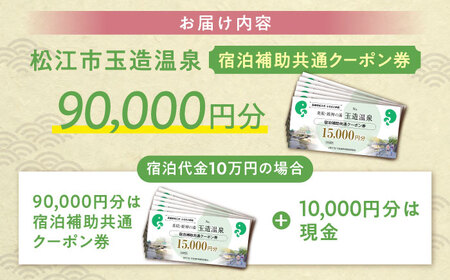 宿泊券 玉造温泉共通クーポン券 寄附額30万円 90000円分クーポン [ALHN004]