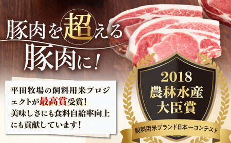 【全6回定期便】平田牧場 ロース ブロック 400g  豚肉 ローストポーク 煮豚 [AJAP167]