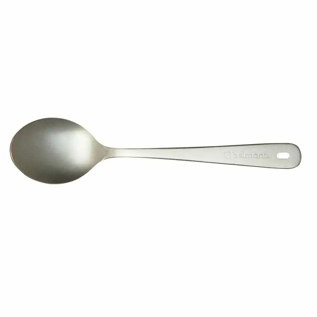 [ベルモント]チタンカトラリー 2Pセット アウトドア用品 キャンプ用品 スプーン フォーク 食器 野外 持ち運び  ケース付き 軽量【010S757】