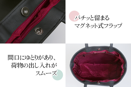 本革トートバッグ(裏地ワインレッド) [2387]