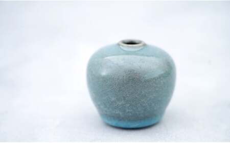 有田焼 貫入 一輪挿し(小) 【 茂正工房 】 梶原大敬 陶器 花瓶 一輪挿し 青磁 手作り 作家もの インテリア A22-66