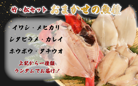 地魚干物セット 銚子産 竹：（金目鯛1尾、アジ2尾、おまかせお魚1種）干物 ヤマワカ水産