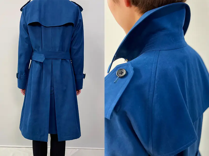 本藍染トレンチ 【送料無料 青森県 七戸町 羽織 アパレル 服 洋服 上着 羽織 コート トレンチコート 秋 冬 春 男性 女性 シンプル 普段着 綺麗め】　【02402-0422】
