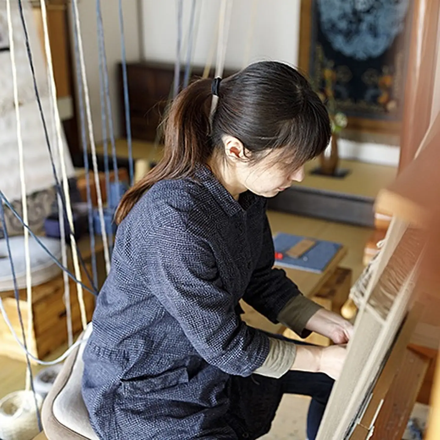 鍋島緞通【手織り】60×90cm 和の六彩：C711-005