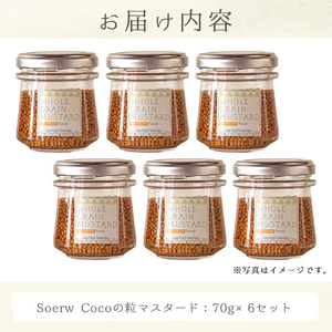【0154213a】Soerw Cocoの粒マスタード(70g×6セット) 調味料 からし 料理 【Food＆SpiceSoerwCoco】