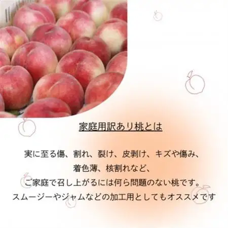 【2026年発送】訳あり桃!3kg前後 ご家庭用 加工用に!【配送不可地域：離島】【1647628】