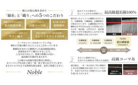 超長綿100% シルクのような艶 ノーブル ベッド用 布団カバー 4点セット クイーンサイズ  シェルグレージュ 静岡 浜松市