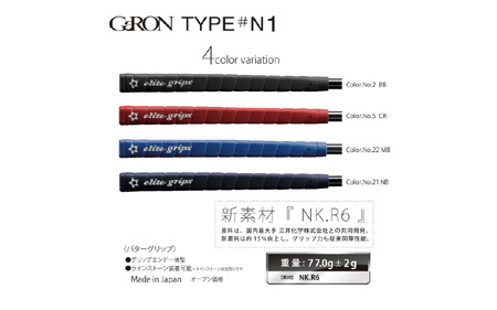 GeRON TYPE＃N1 ゴルフ パターグリップ マリンブルー 〈握りやすさ、ストロークの安定を追求したモデル〉
