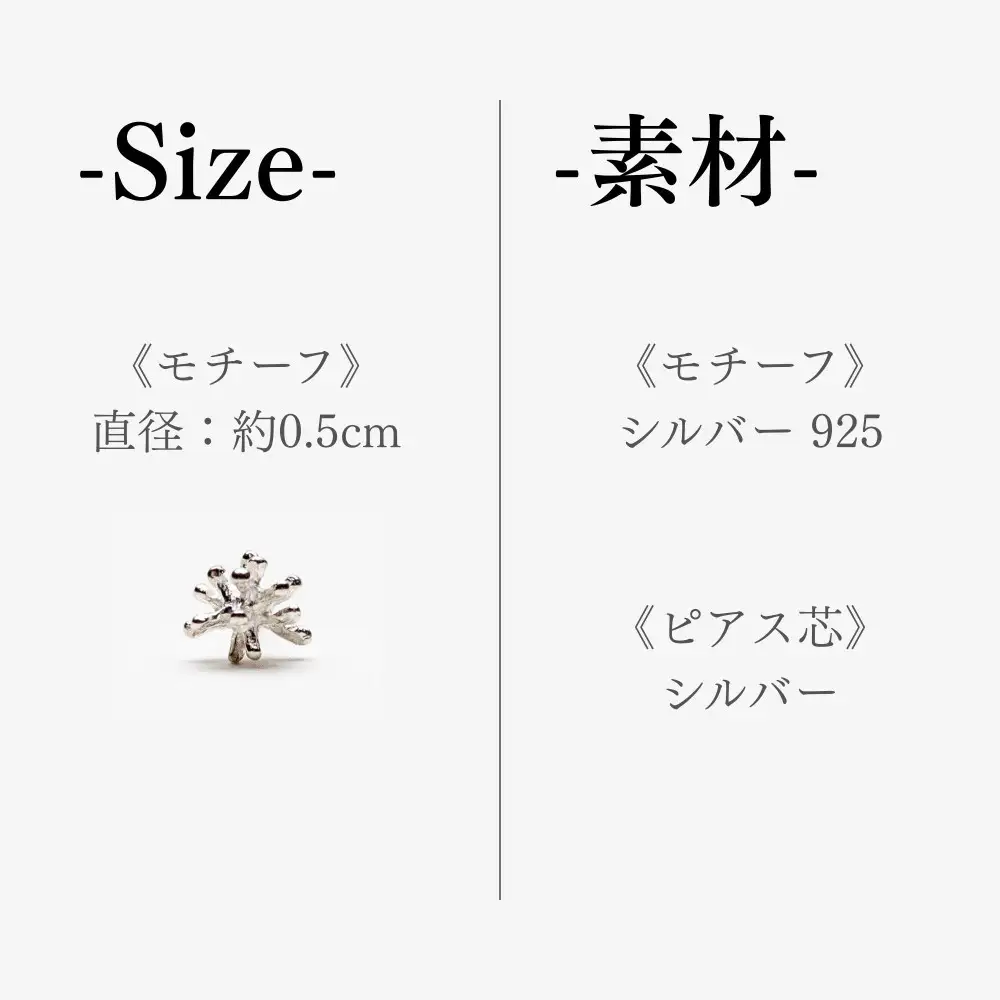 【KAORU】スターダスト ピアス / シルバー｜京都 ブランド ピアス 普段使い