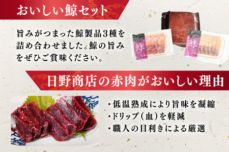 BJ150 美味しい 鯨 3種詰め合わせBセット 計310g( 背肉 ベーコンスライス すえひろスライス ) [ 長崎県 島原市 ]