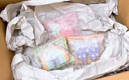 【シュガーフォリア】アイシングクッキー 夢かわ 3種3個セット(レインボー、いちご、リボン) 栃木県産小麦使用！ 個包装 菓子 クッキー オリジナル 手作り かわいい お祝い 誕生日 記念日 イベント 贈答 ギフト プレゼント 栃木県 足利市 F7Z-1433
