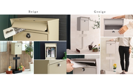 スタンドポスト Lon ロン 置き型 スタンド ポスト 郵便受け 郵便ポスト メールボックス ダイヤル錠 大容量 A4 家庭用 玄関 一軒家 DIY おしゃれ エクステリア インテリア 家具 雑貨 兵庫 兵庫県 小野市 グレー