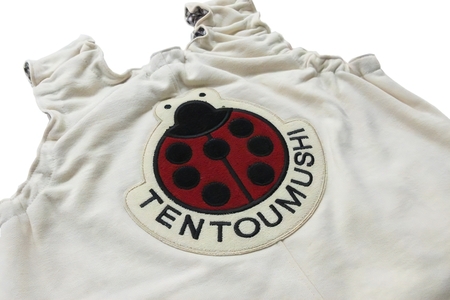 TENTOUMUSHI パイルワッペンロンパース・アイボリー・90サイズ [0813]