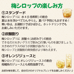 梅シロップ 275cc 2本 セット 梅 シロップ