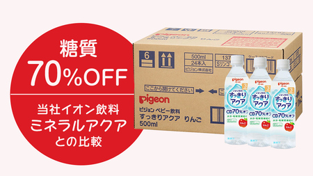 【 ピジョン 】 すっきりアクア りんご 500ml×24本 ペットボトル飲料 
