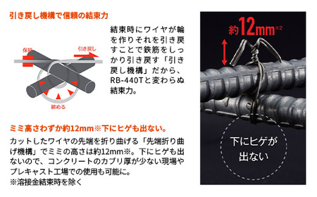 鉄筋結束機ツインタイア RB-442T-B2C/1450A