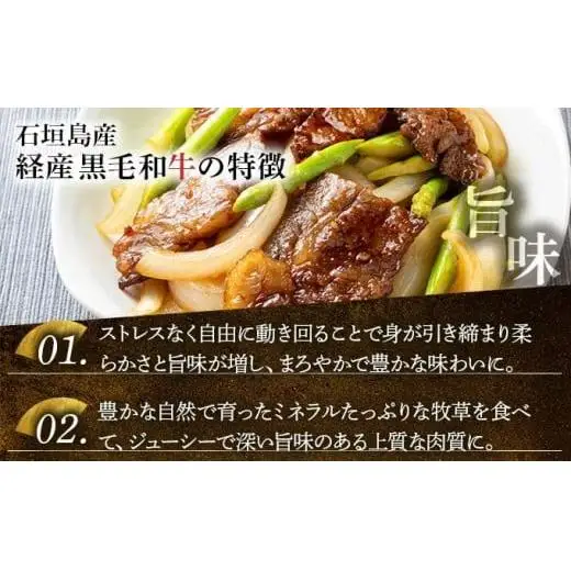 石垣島産経産黒毛和牛 焼肉セット計 500g　NA-01