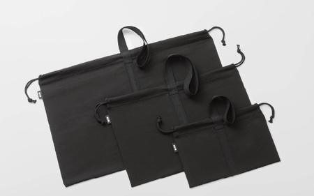 BAGSBAG 2 BAGS Lサイズ BK 〈 とてもシンプルで自由な使い方ができる巾着〉