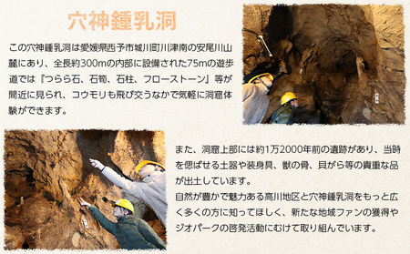 ＜鍾乳洞発見体験セット（ぼくらの穴神鍾乳洞発見物語（絵本1冊）＋入洞ペアチケット＋ガイドとおもてなし）＞えほん 全30ページ 冊子 オリジナル 利用券 チケット 2名 2人 旅行 体験 見学 ガイド付き 愛媛県 西予市『1か月以内に順次出荷予定』STT0002