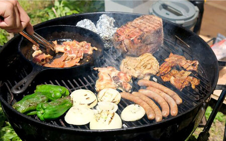 オーガニックバーベキュー 大人1名様＆こども1名様 ペアチケット アウトドア バーベキュー BBQ 体験 岐阜 白川町 / Sunpo[AWBC021]