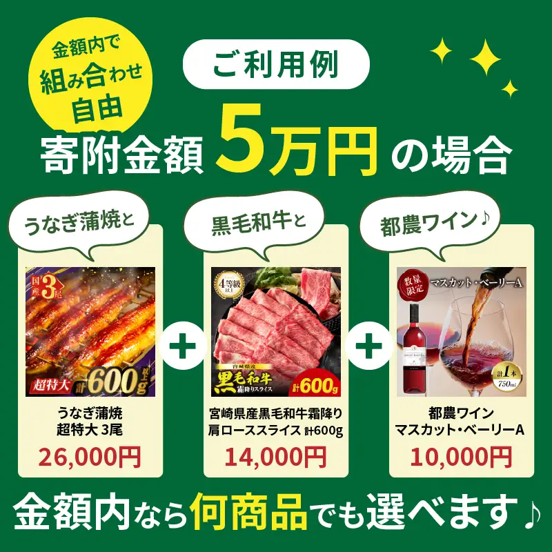 ≪期限1年間≫あとからセレクト 10,000円コース【ふるさとギフト】 あとから選べる カタログ ギフト 鰻 肉 ワイン 都農町_T998-001