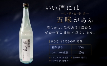 京ひな きらめきの吟 吟醸 720ml 吟醸酒 酒 さけ お酒 日本酒 瓶 常温 愛媛県【えひめの町（超）推し！（内子町）】（408-1）