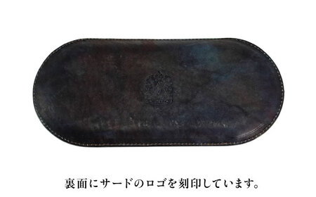 天然藍染め福山レザートレイ 「プラトー」薄藍 トレイ [BACM024]
