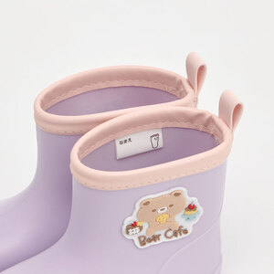 ワッペン付レインブーツ　Ｂｅａｒ　Ｃａｆｅ　15cm　5-103