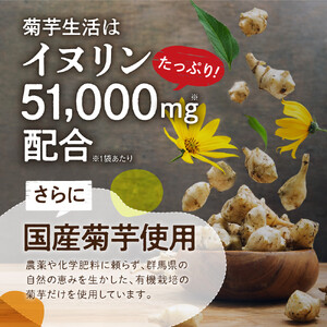 菊芋サプリメント 菊芋生活 国産 イヌリン 食物繊維 サラシア 難消化性デキストリン 240粒入り 6袋（6ヶ月分）