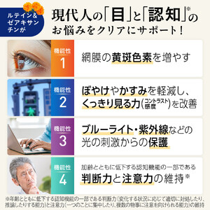 明快 ルテイン サプリメント 見ると認知をケアする機能性表示食品 ブルーベリー DHA 60粒入 6袋（6ヶ月分）