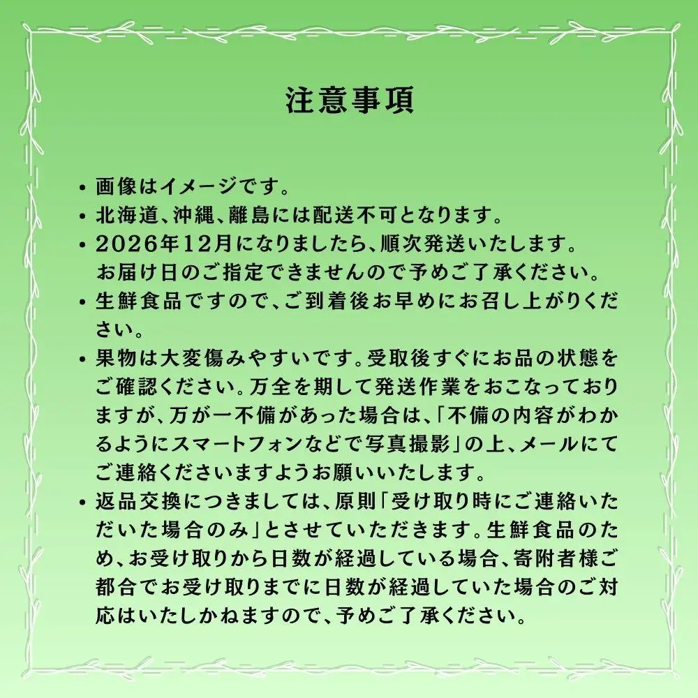 ＜先行予約＞【ギフト】 冬のシャインマスカット【2026年12月発送】 2房(1kg以上) [025-a033]