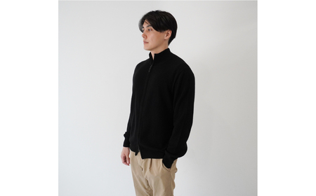 ベビーカシミヤ　フルジップ　メンズ　Lサイズ　【ブラック】 【178003-3】 ｶｼﾐﾔ 天然素材 ｾｰﾀｰ 服 国産 国内製造 ﾍﾞﾋﾞｰｶｼﾐﾔ
