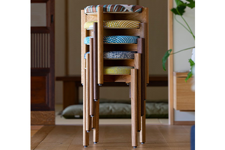 muniスツール【トショカン（茶）×ウォルナット（ブラウン）】 イス 家具 インテリア 新生活